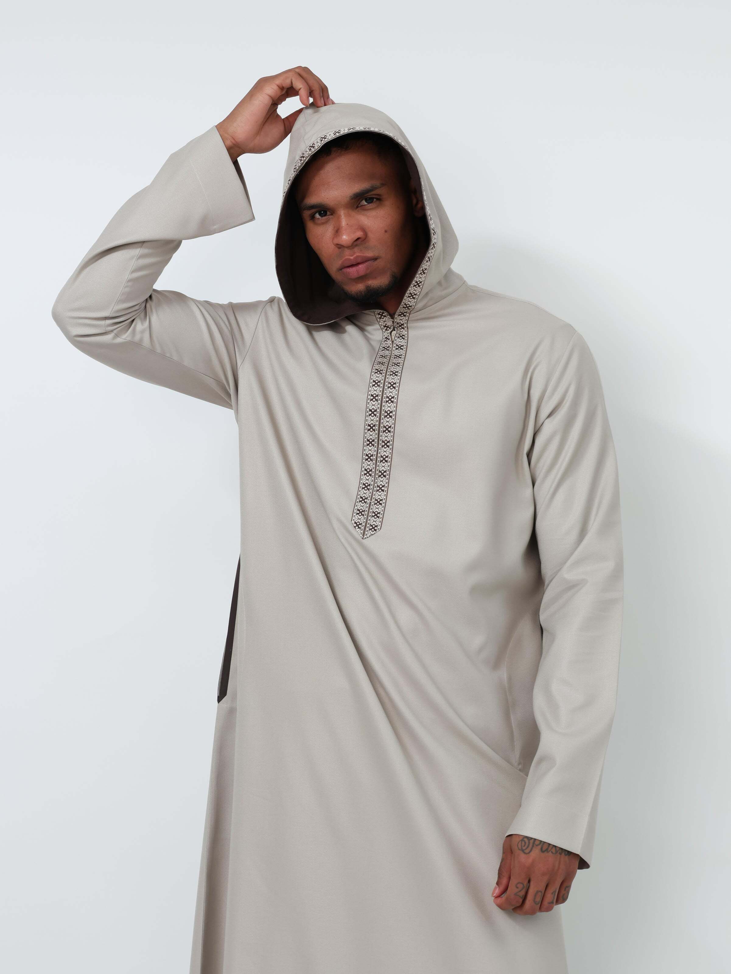 Stone Grey Moroccan Thobe