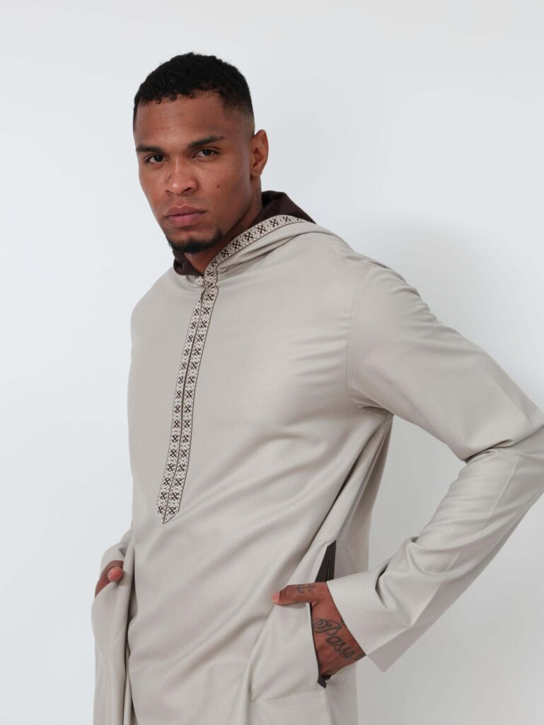 Stone Grey Moroccan Thobe