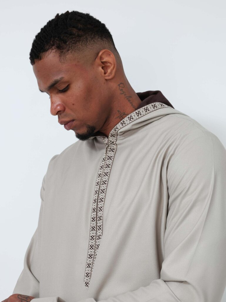 Stone Grey Moroccan Thobe