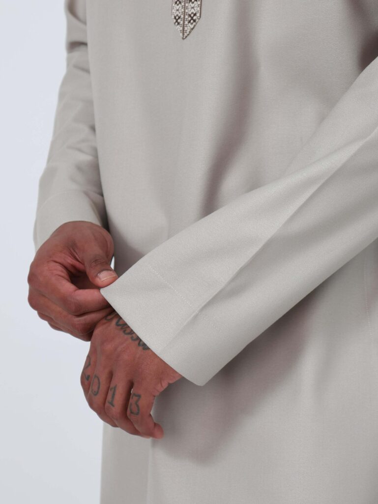 Stone Grey Moroccan Thobe