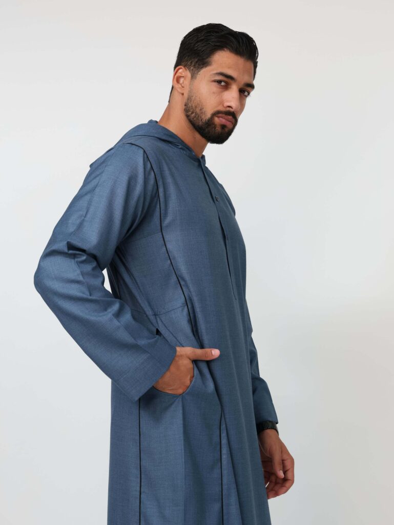 Ocean Blue Moroccan Thobe