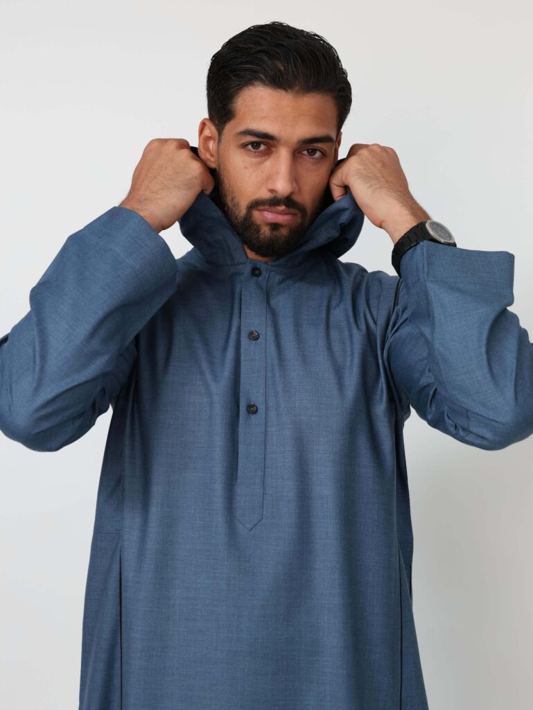 Ocean Blue Moroccan Thobe