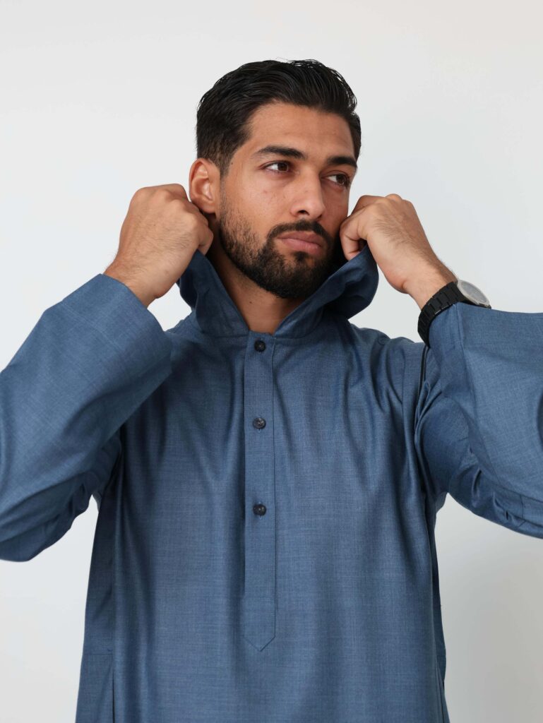 Ocean Blue Moroccan Thobe