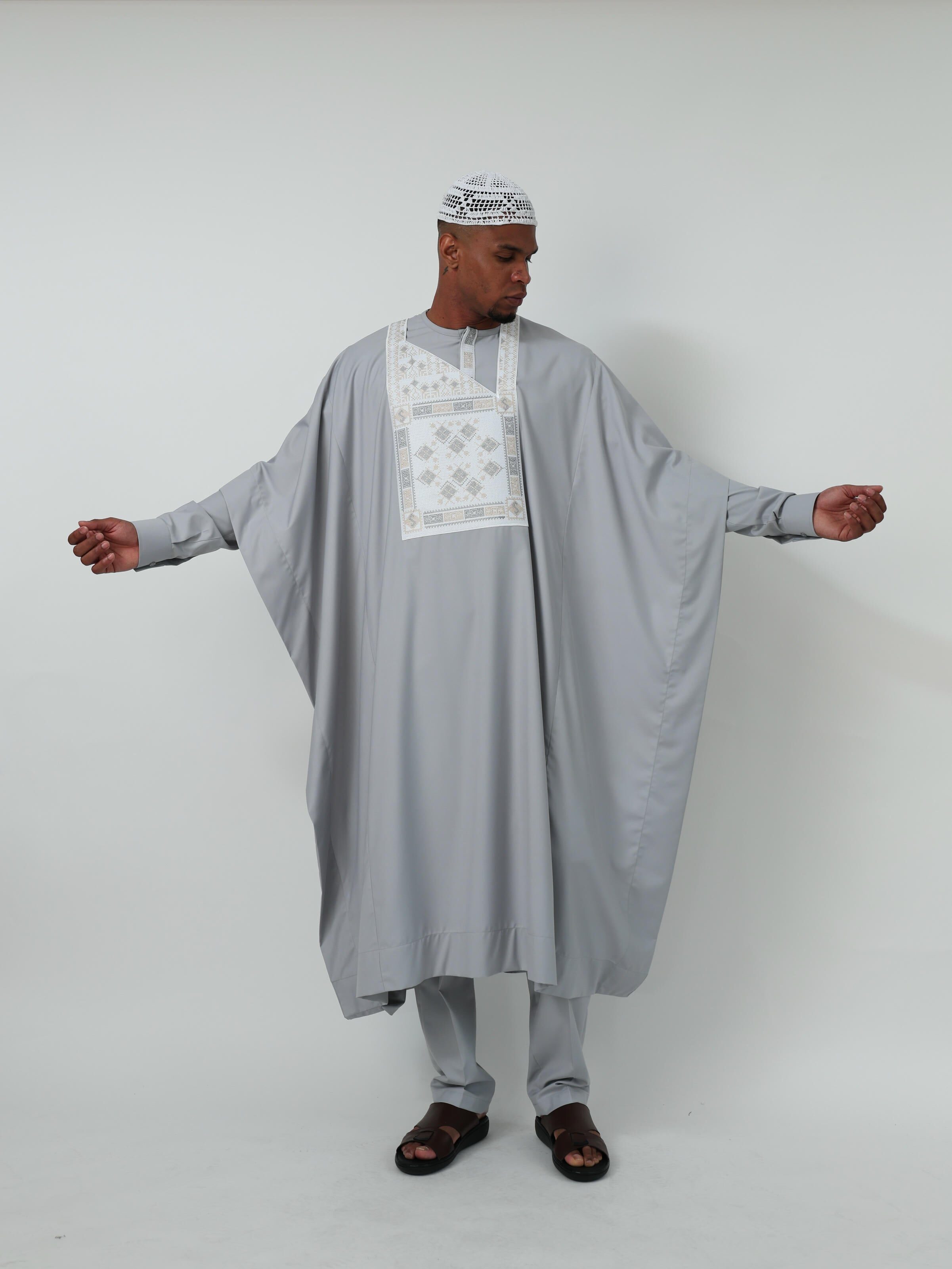 Agbada Navy Gray