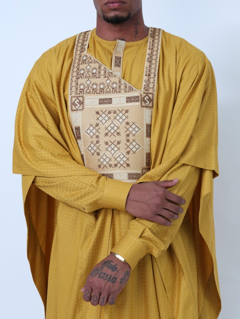 Agbada Navy Yellow