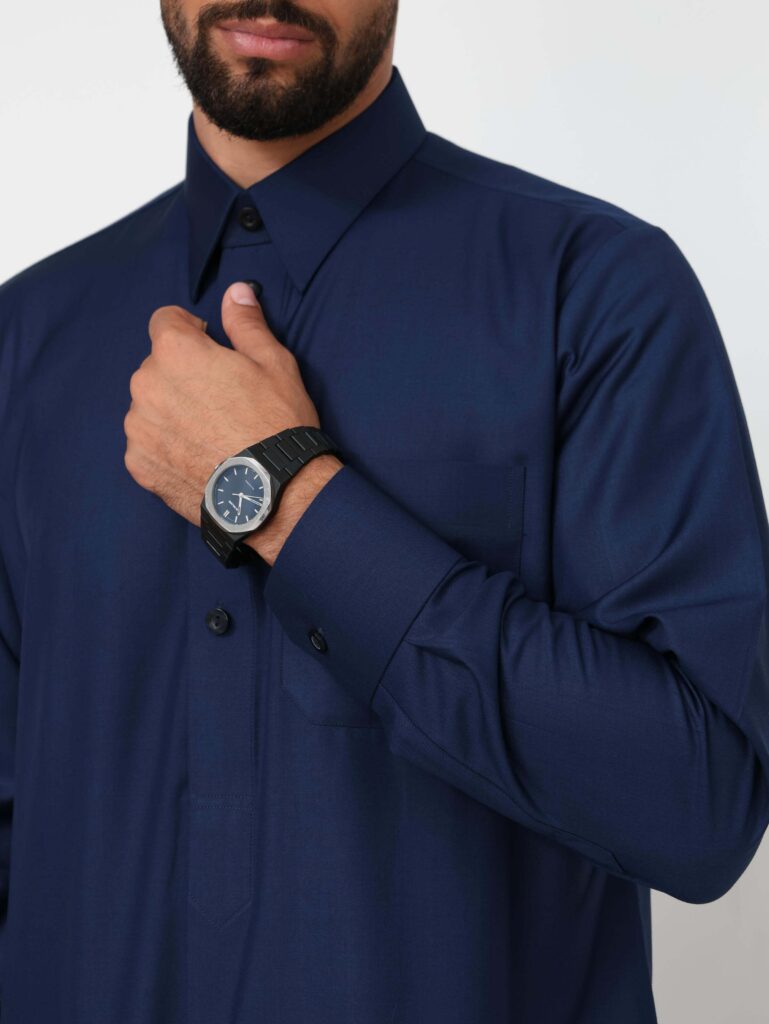 Navy Blue Qatari Kandura