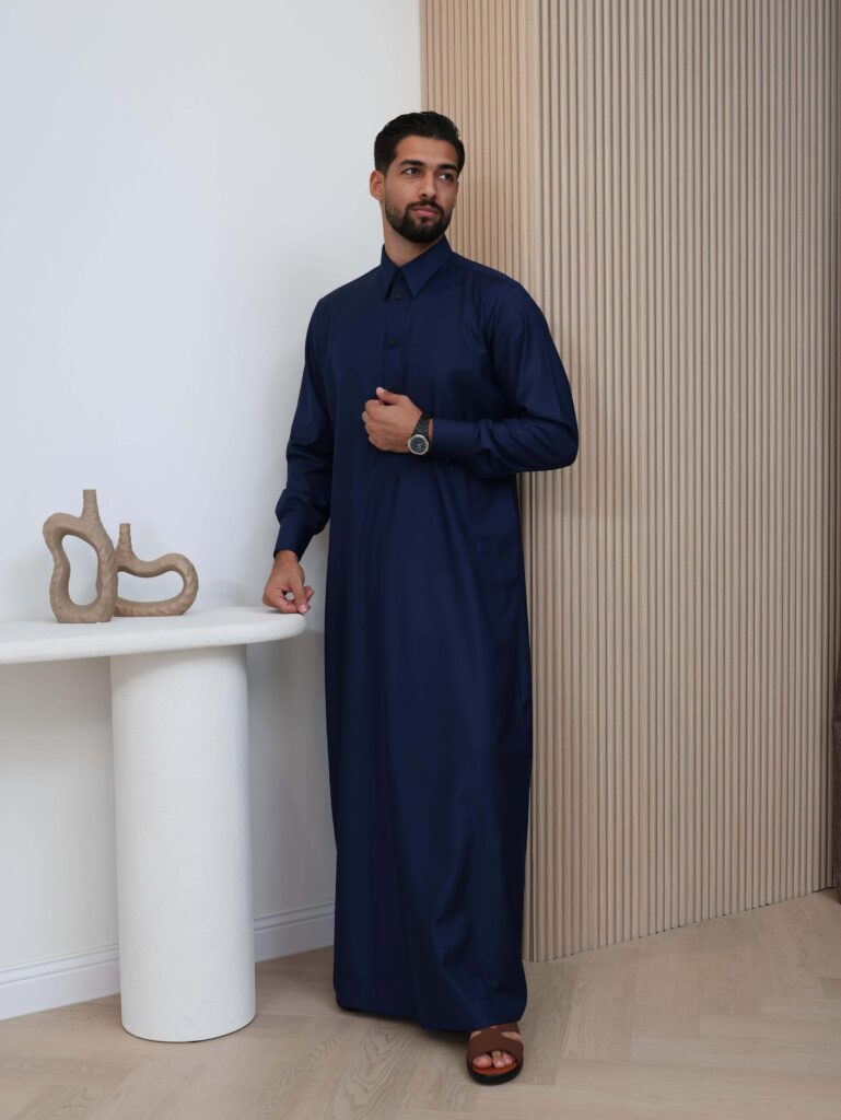 Navy Blue Qatari Kandura