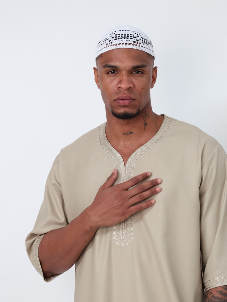 Beige Moroccan Thobe