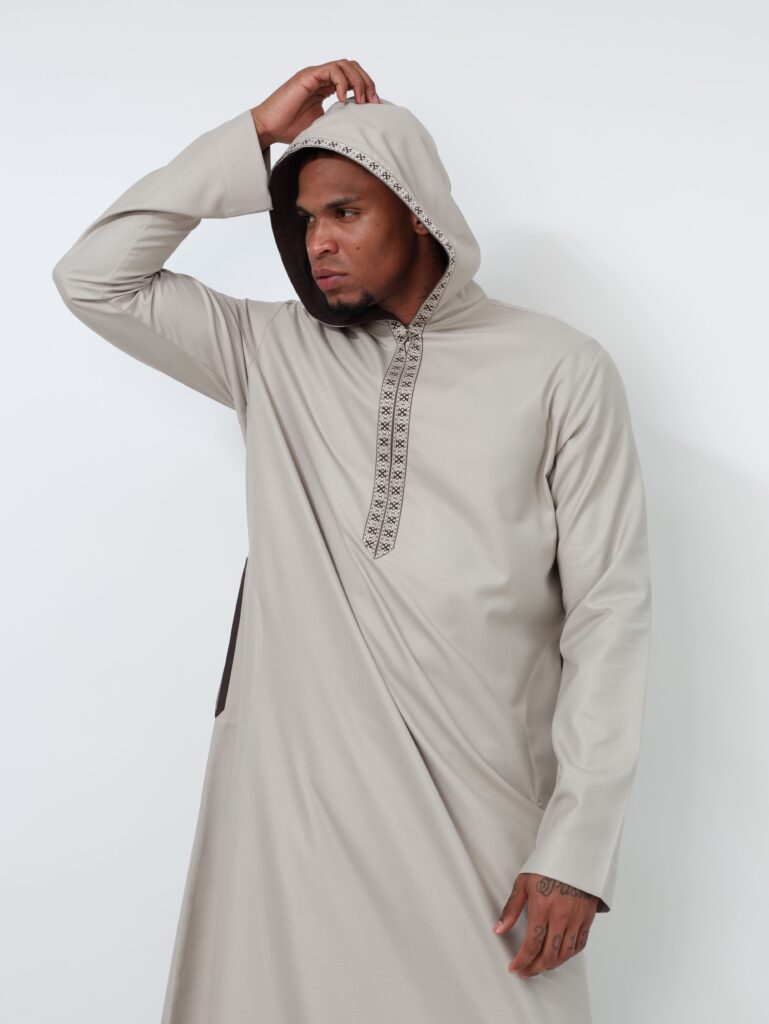 Stone Grey Moroccan Thobe