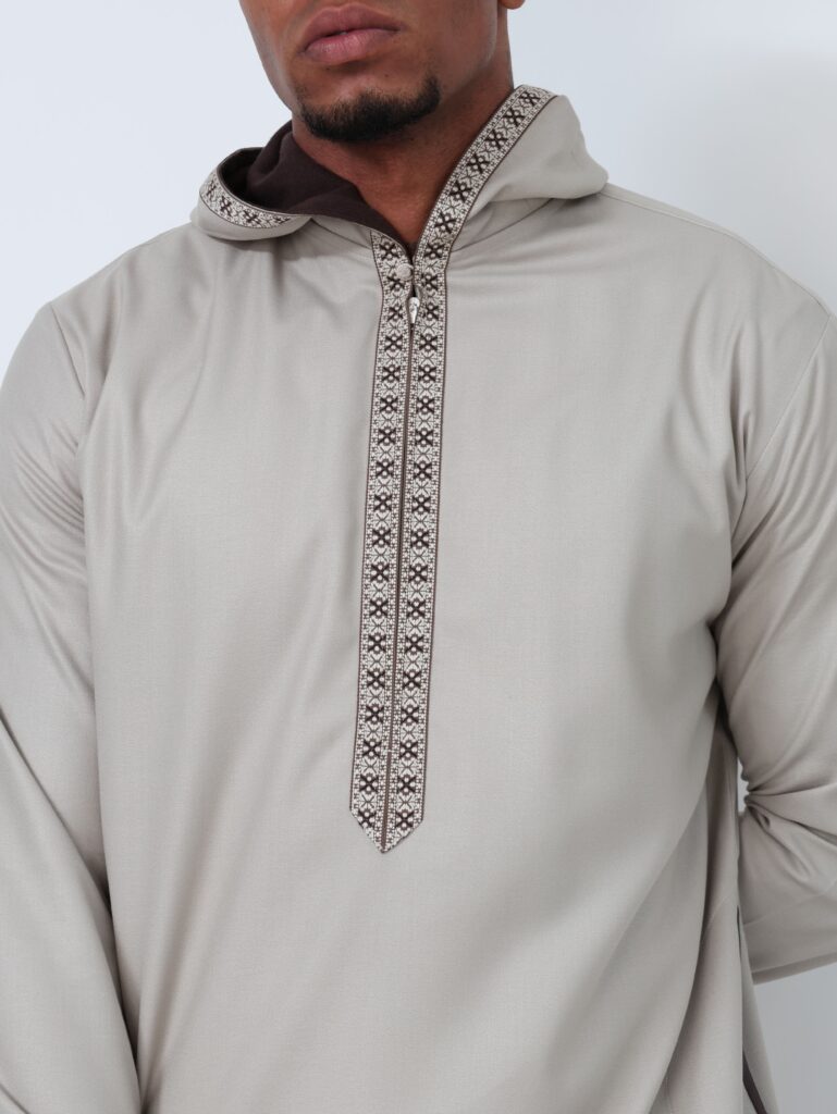 Stone Grey Moroccan Thobe