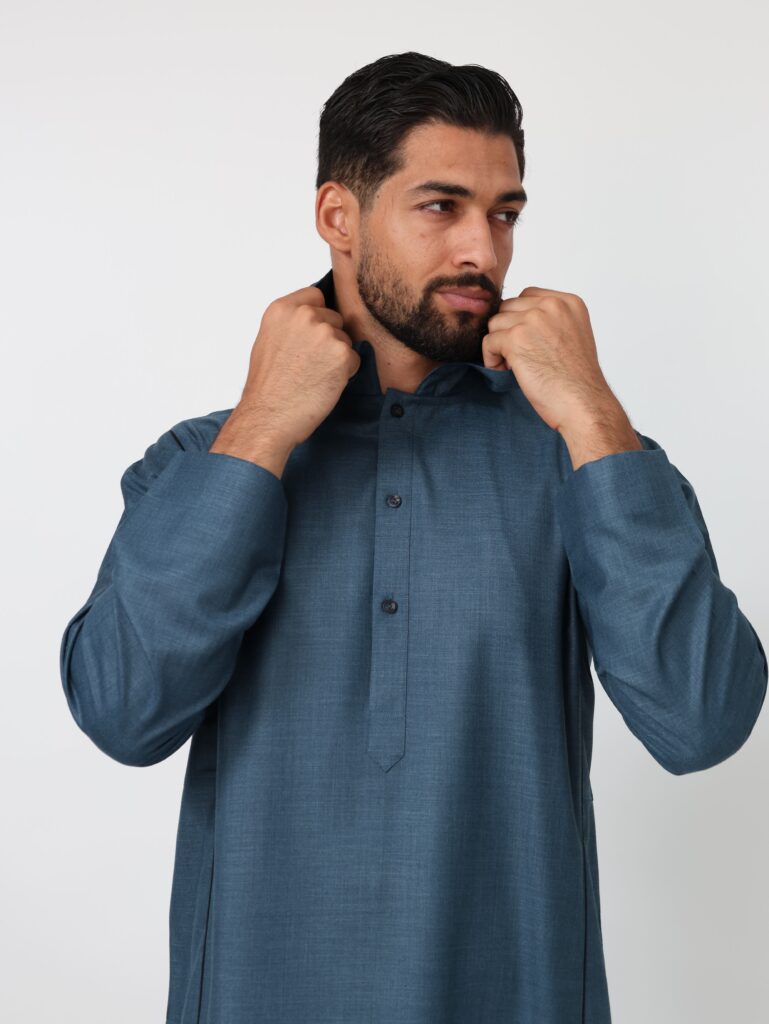 Ocean Blue Moroccan Thobe