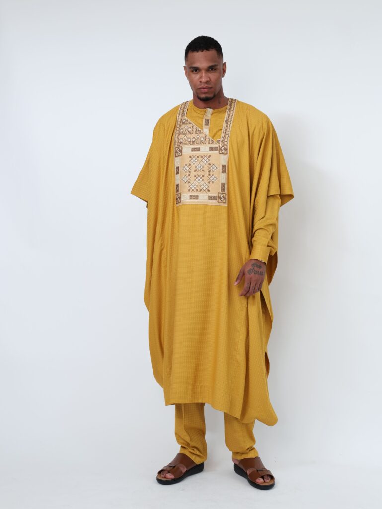Agbada Navy Yellow
