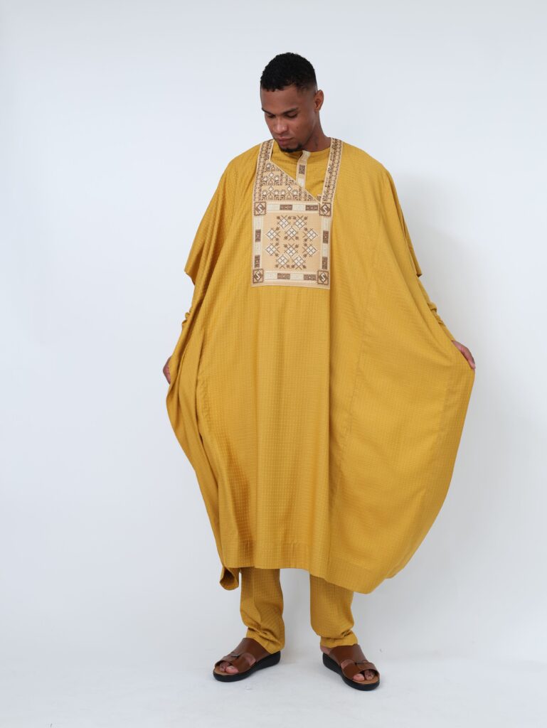 Agbada Navy Yellow