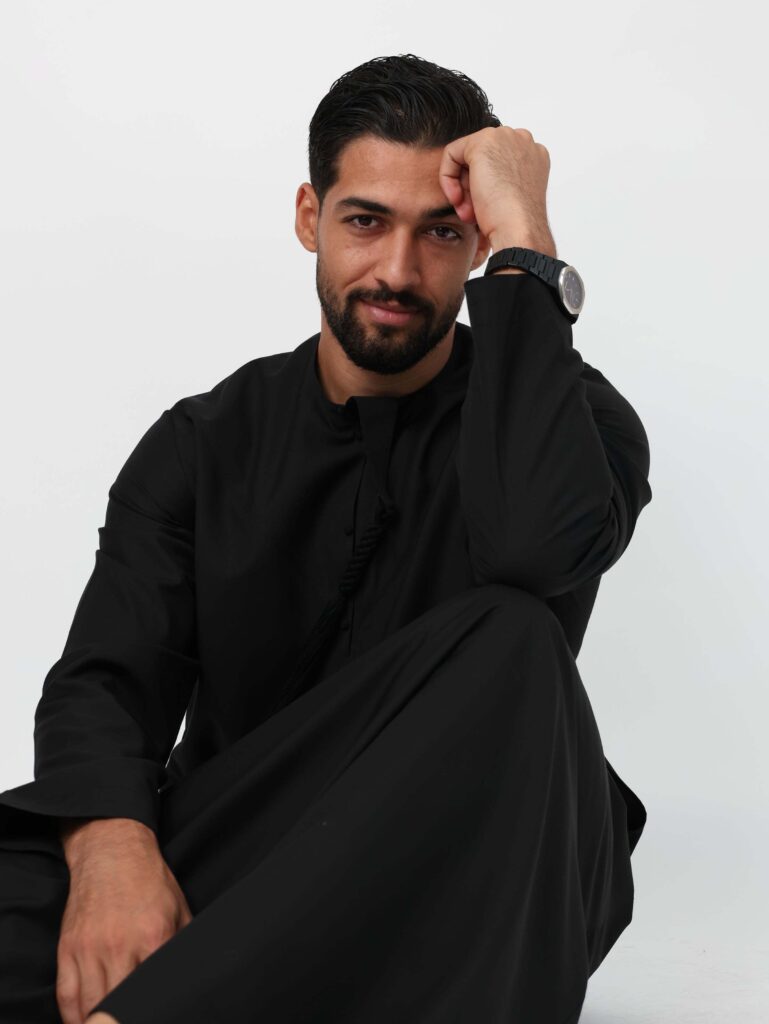 Emirati Kandura Black