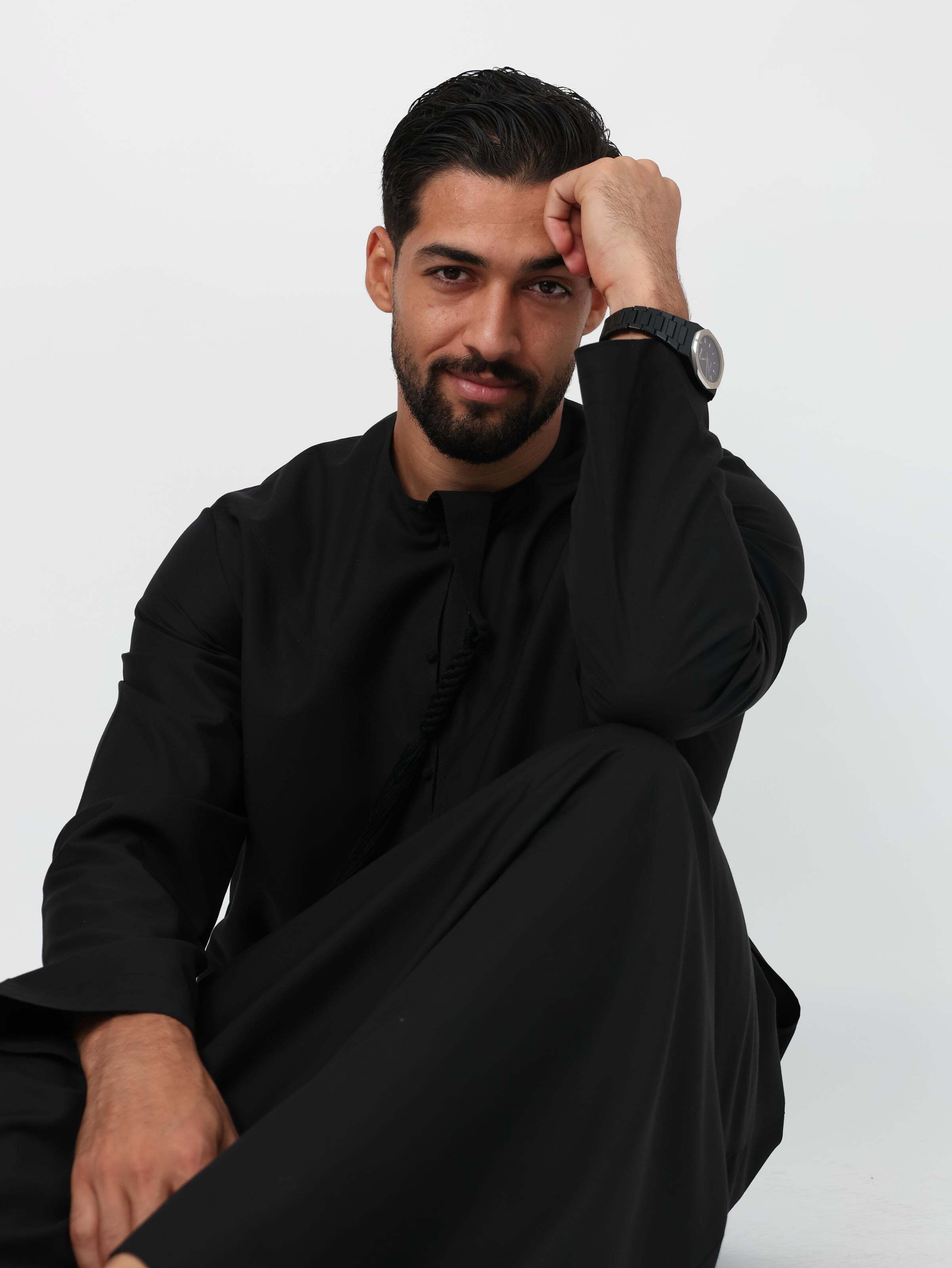 Emirati Kandura Black
