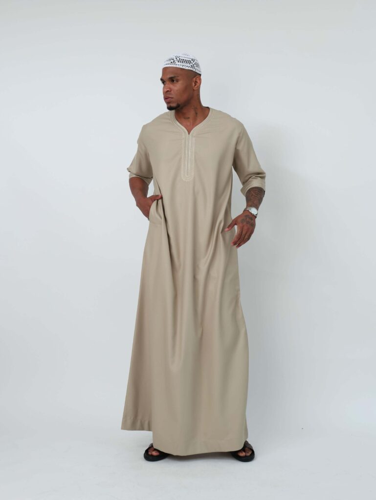 Beige Moroccan Thobe