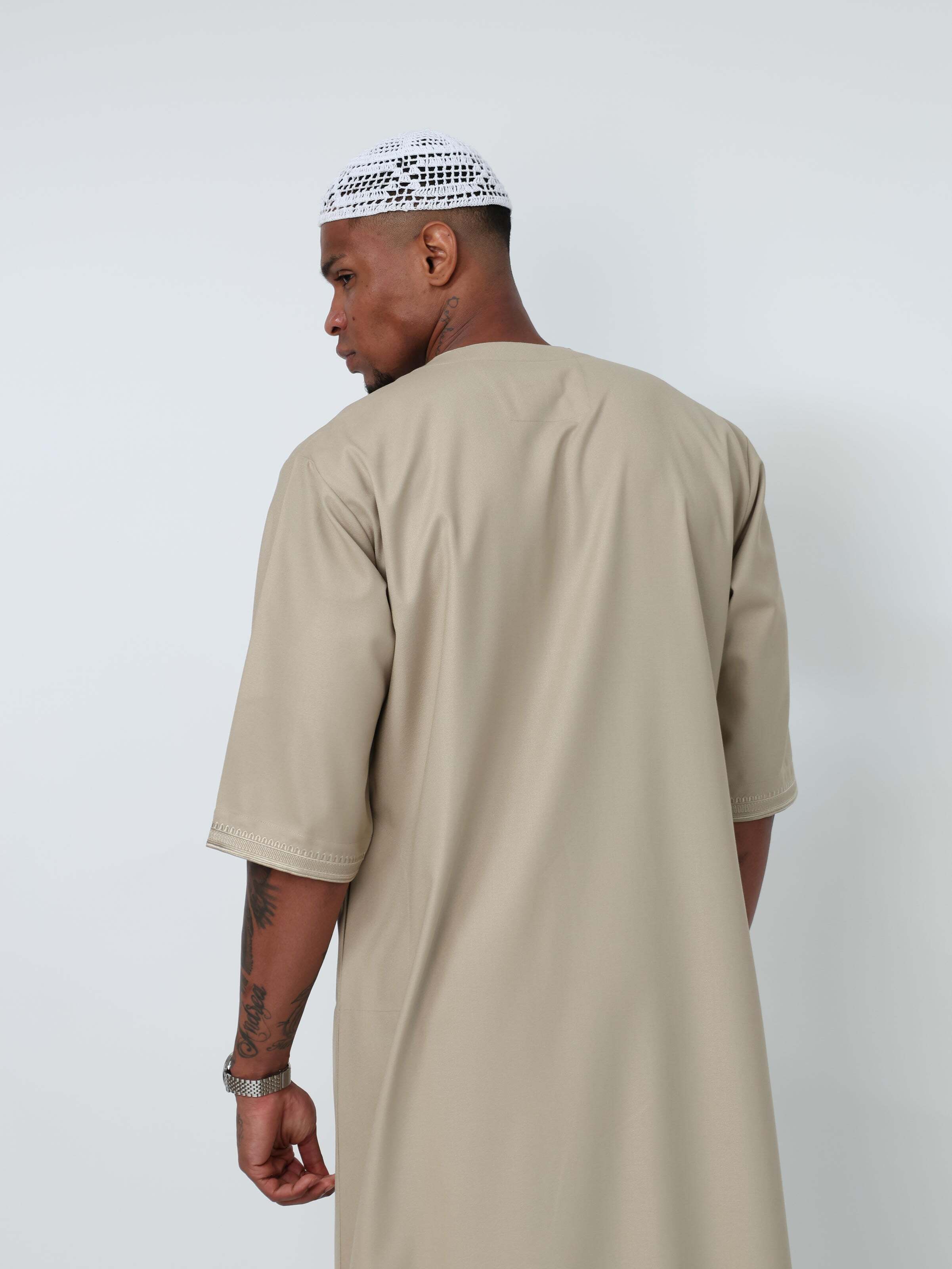 Beige Moroccan Thobe