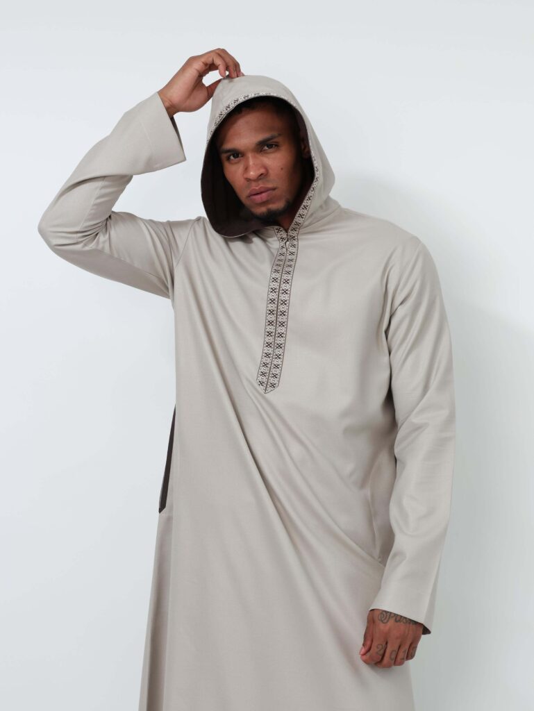 Stone Grey Moroccan Thobe