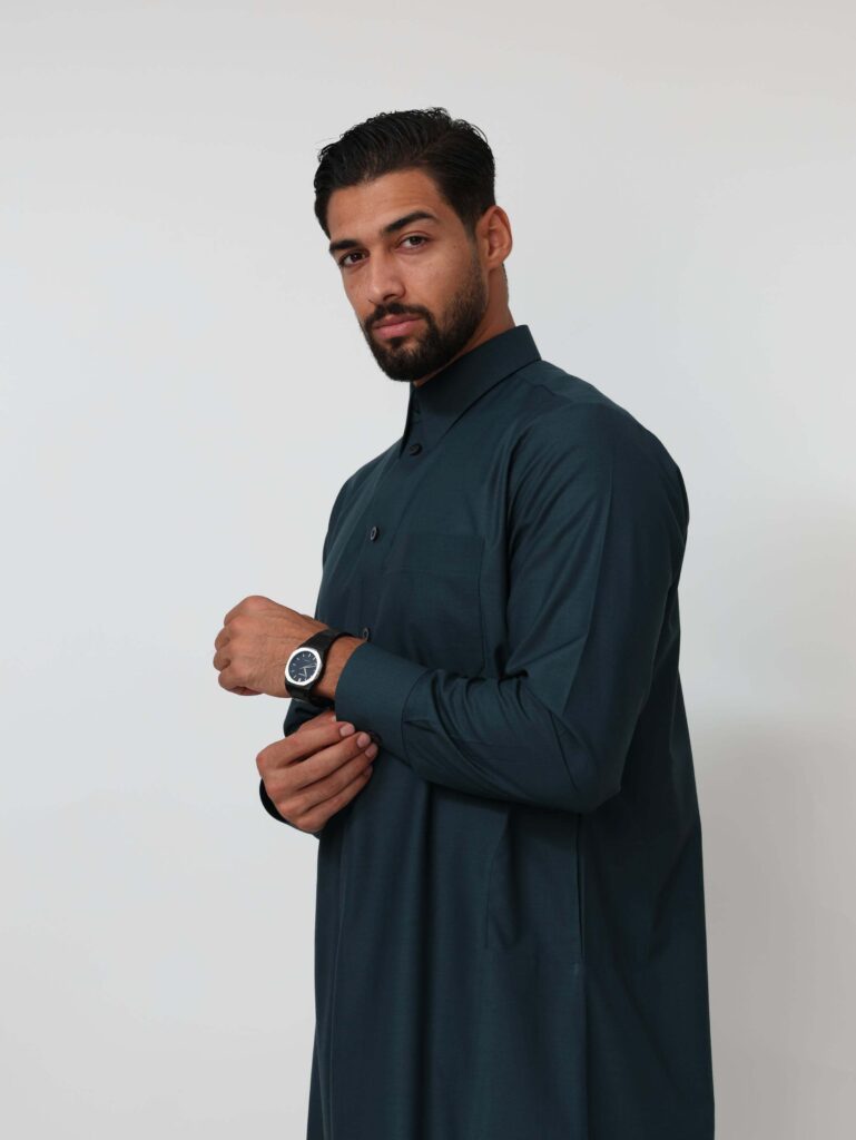 Dark Pine Green Qatari Kandura