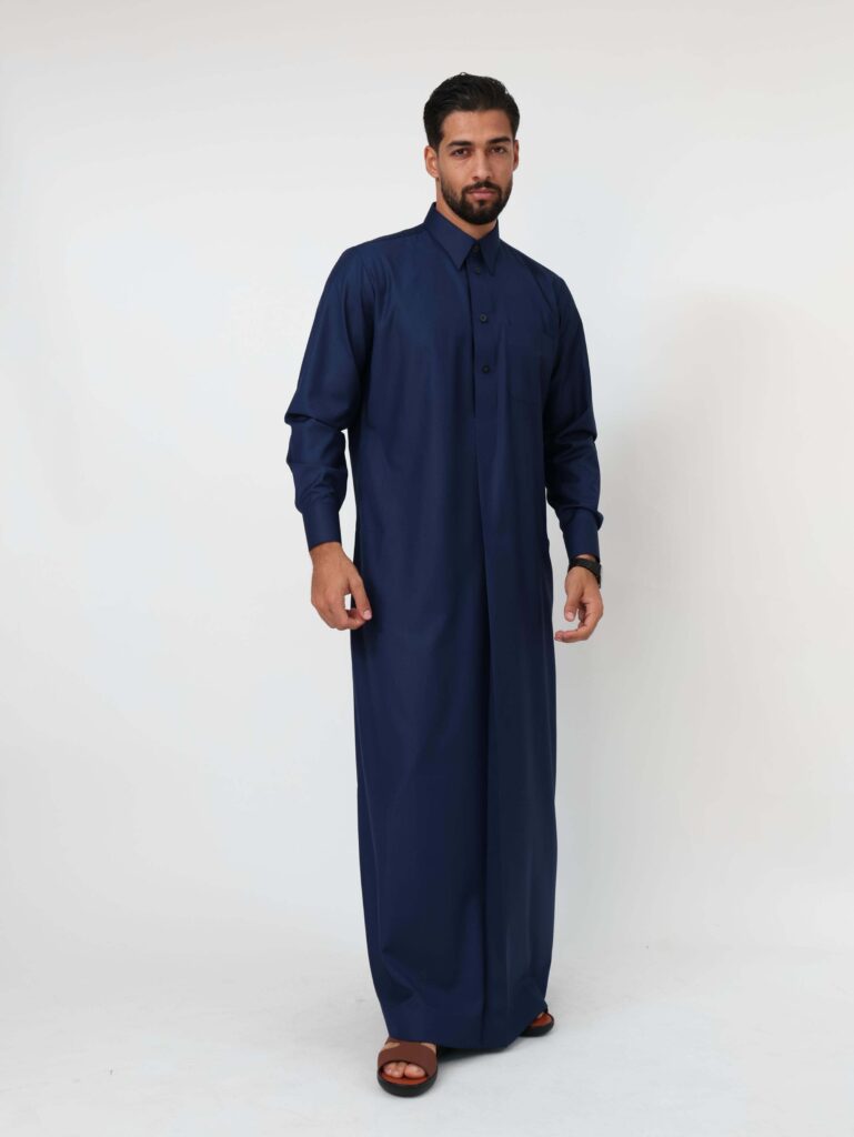 Navy Blue Qatari Kandura