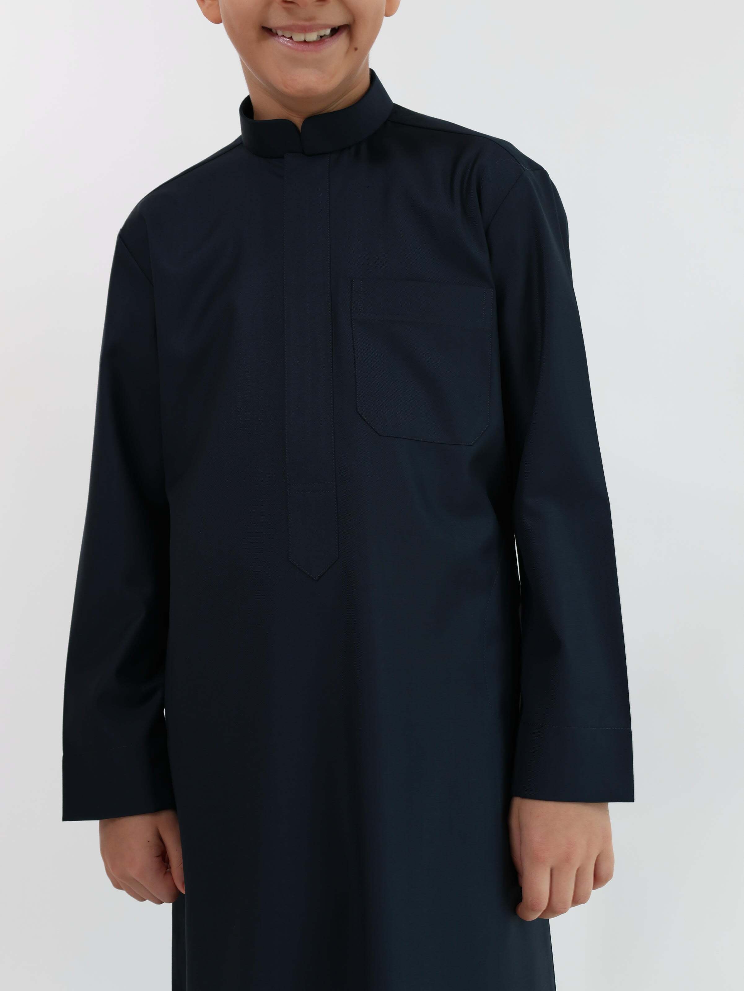 Navy Blue Kuwaiti Kandura