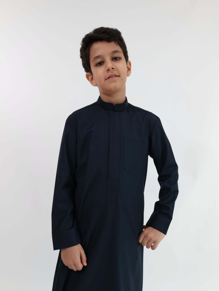 Navy Blue Kuwaiti Kandura
