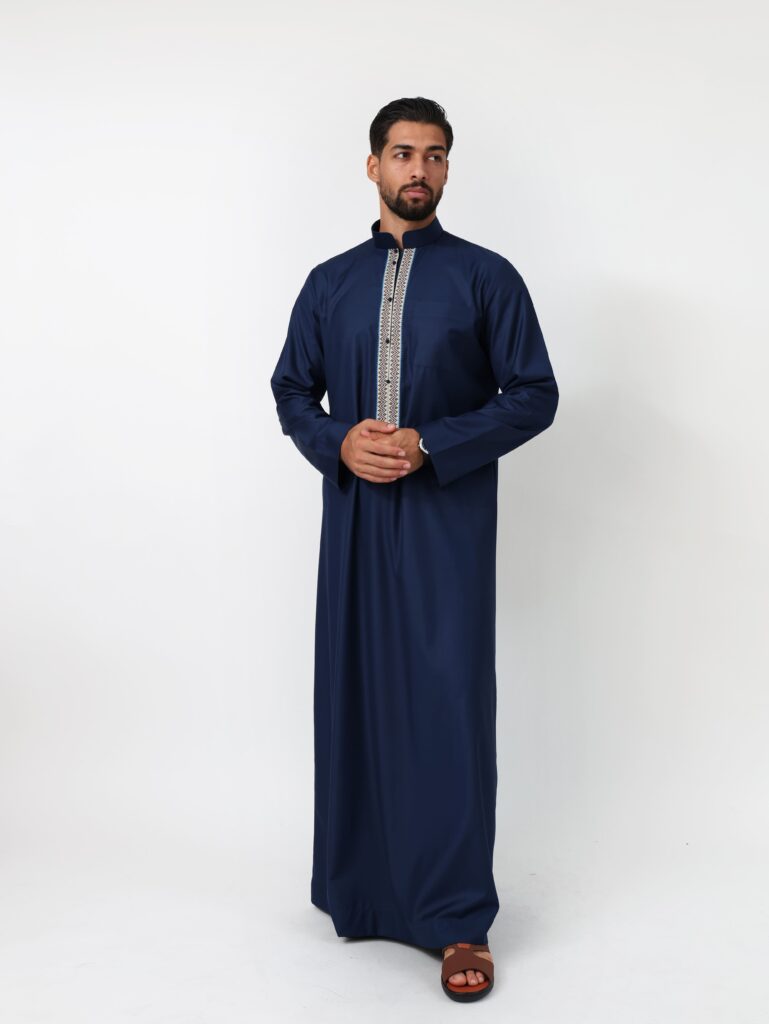 Navy Blue Baharaini Kandura