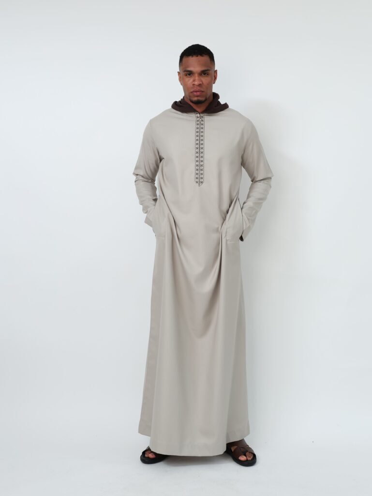 Stone Grey Moroccan Thobe