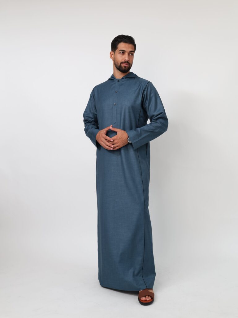Ocean Blue Moroccan Thobe