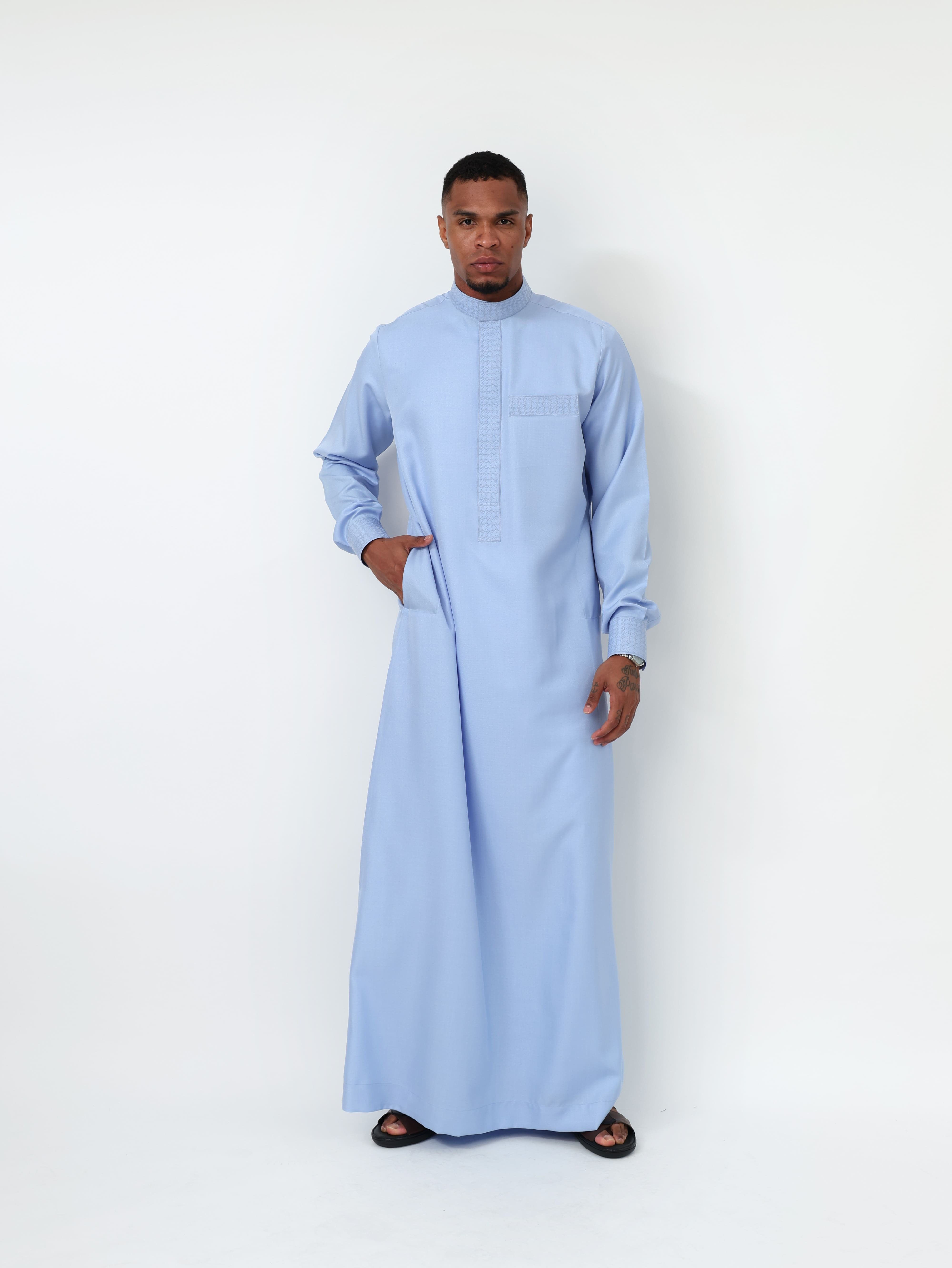 Light Blue Kuwaiti Kandura