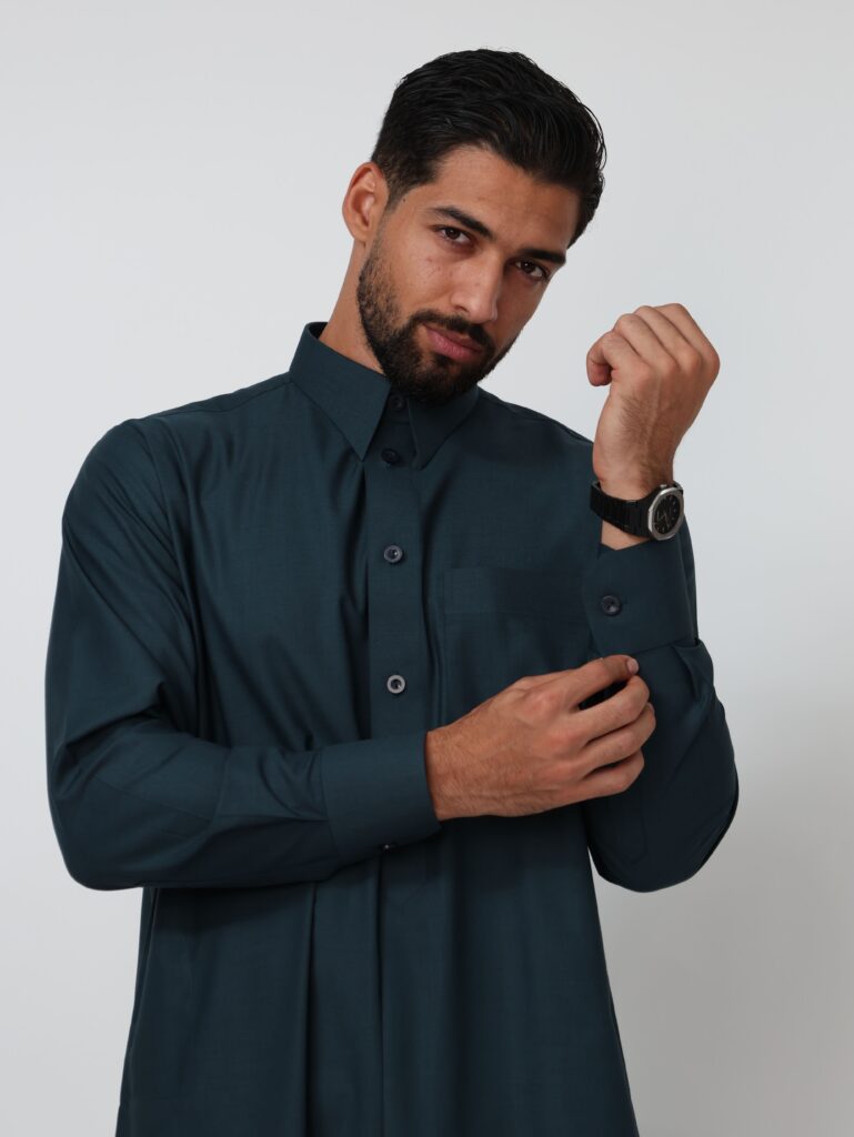 Dark Pine Green Qatari Kandura