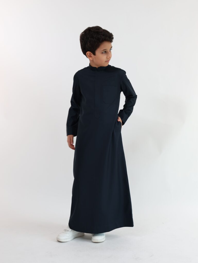 Navy Blue Kuwaiti Kandura