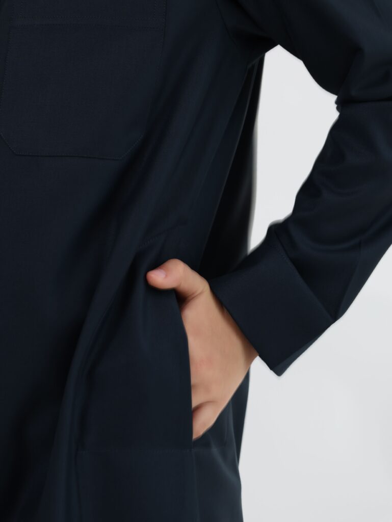 Navy Blue Kuwaiti Kandura