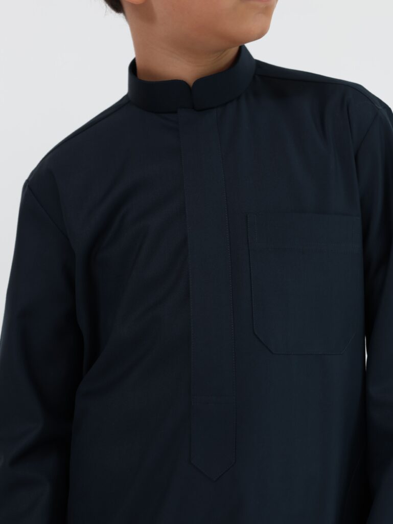 Navy Blue Kuwaiti Kandura